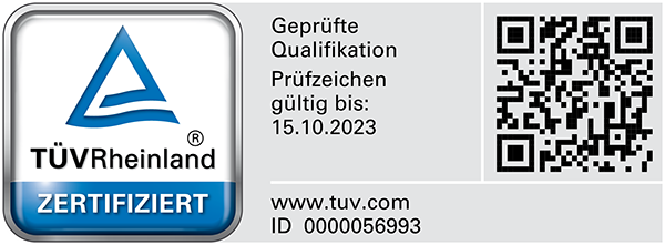Bausachverständige für Immobilienbewertung mit TÜV Rheinland geprüfter Sachkunde (PersCert TÜV Rheinland)